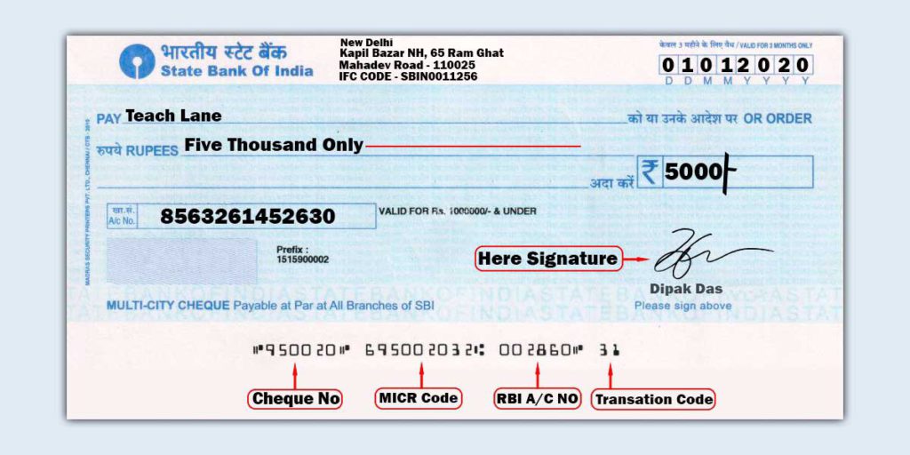 How To Write A Safe Cheque Omozing