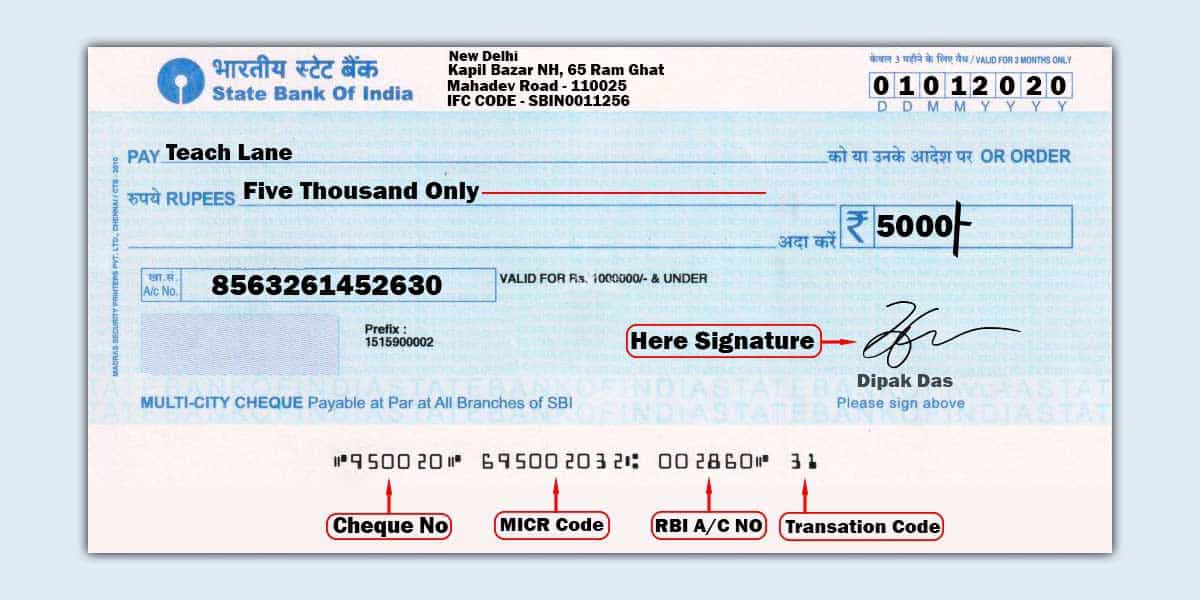 How to write a Safe Cheque? – Omozing